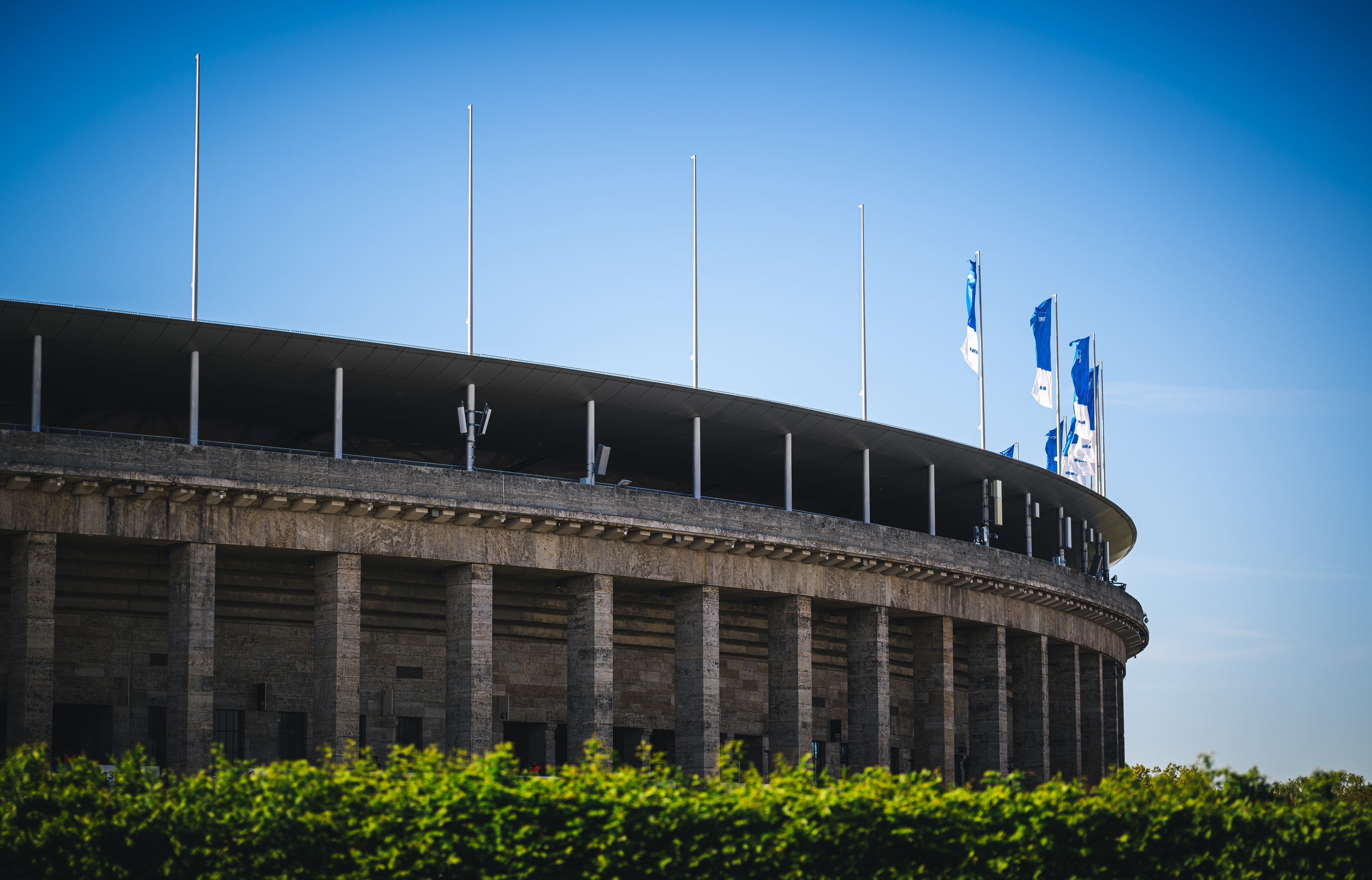 Das Olympiastadion von außen.
