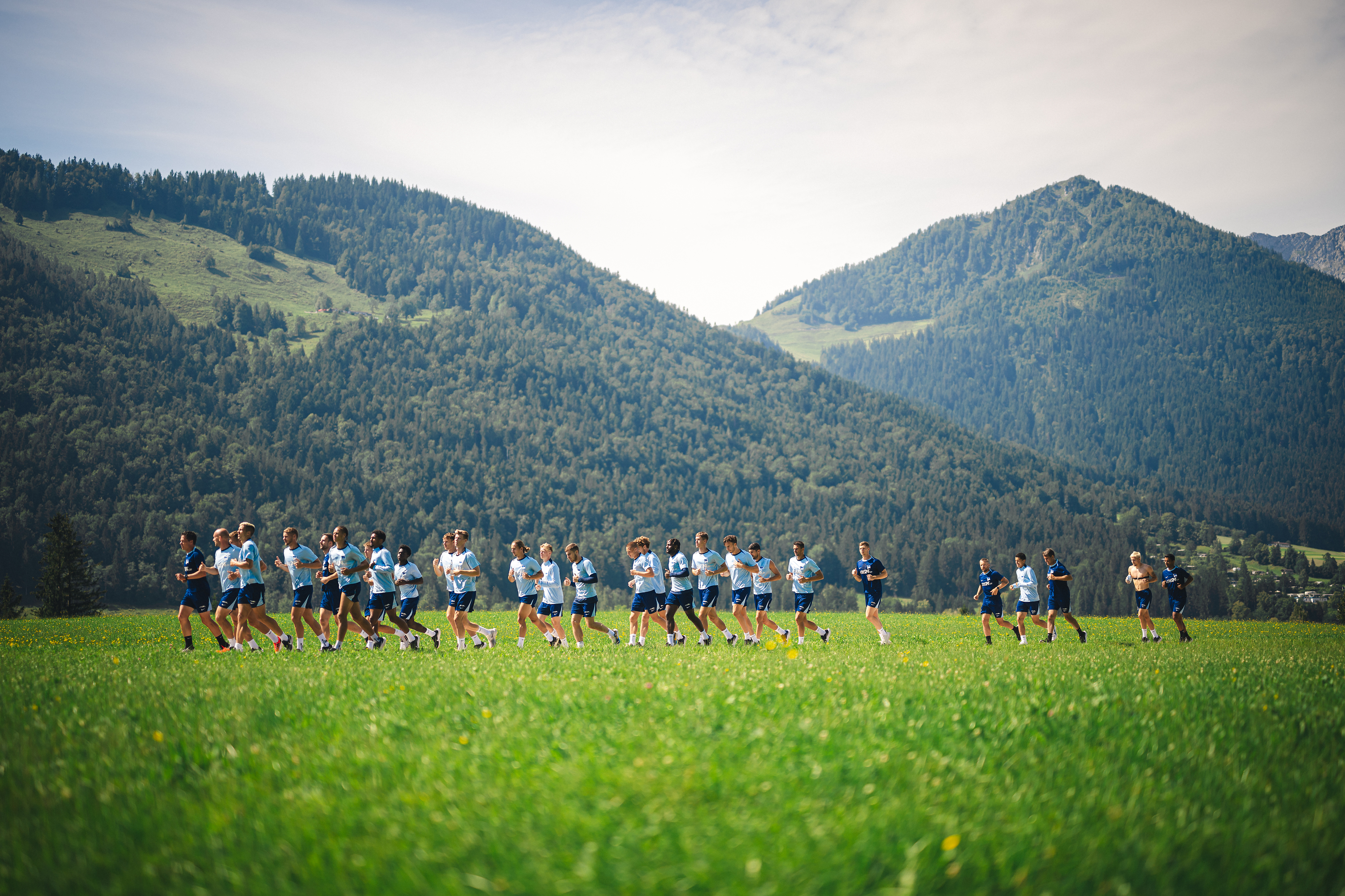 Lauftraining in einem österreichischen Trainingslager.