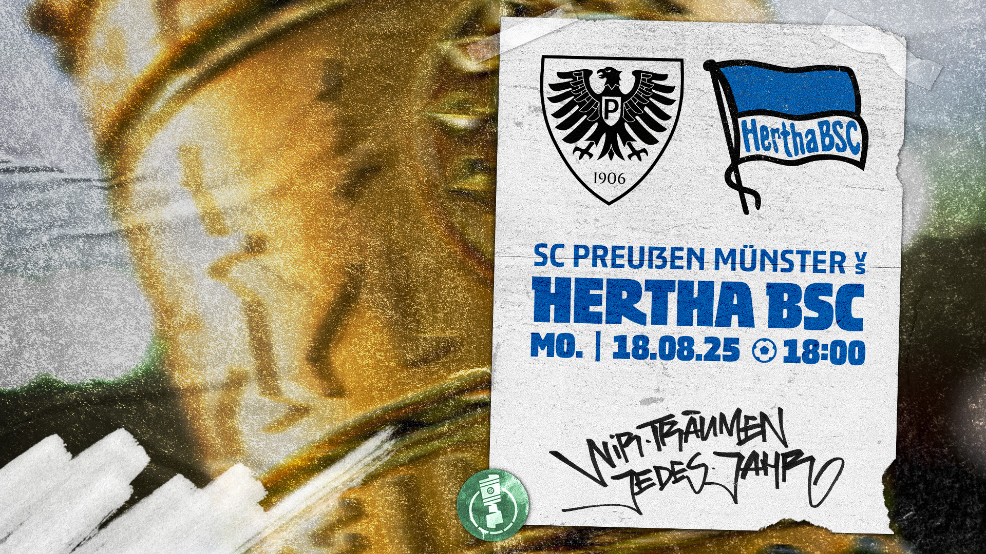Die Begegnungsgrafik zum Spiel in Münster im Pokal.