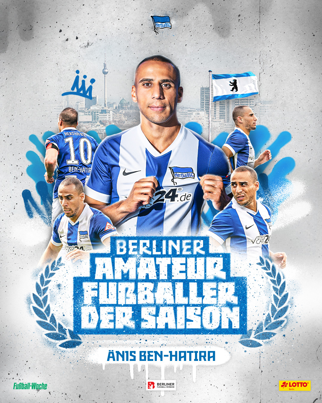 Grafik von Änis Ben-Hatira zur Wahl als Amateurfußballer der Saison 2024/25.