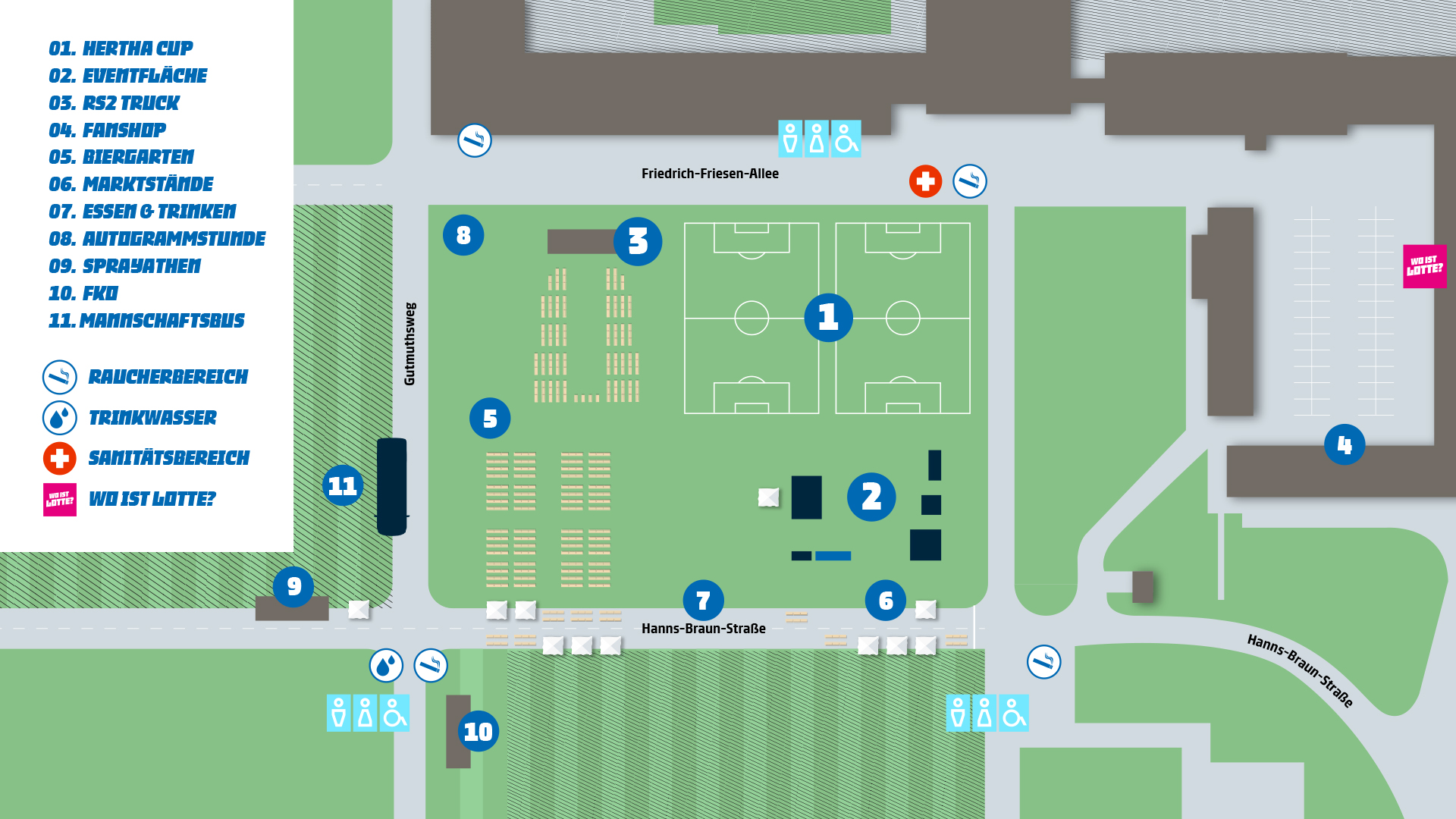 Lageplan der Saisoneröffnung als Grafik.