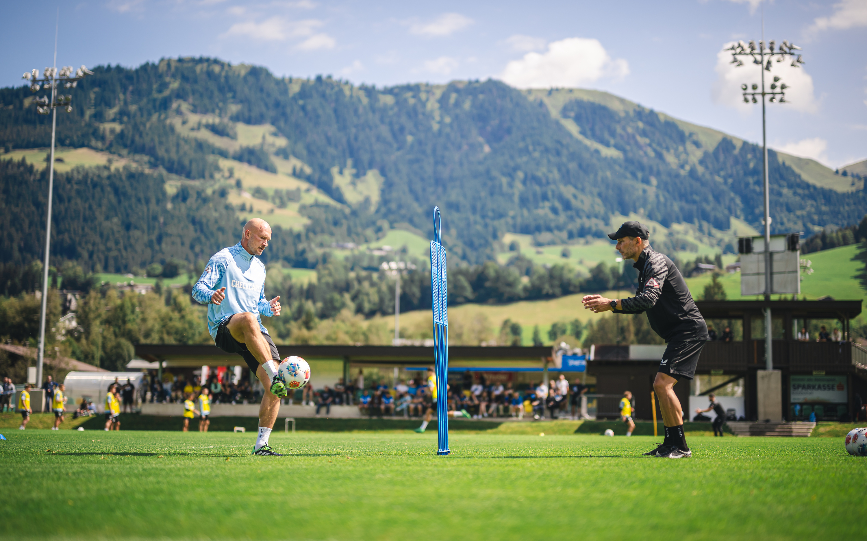 Toni Leistner und Stefan Leitl beim Training.