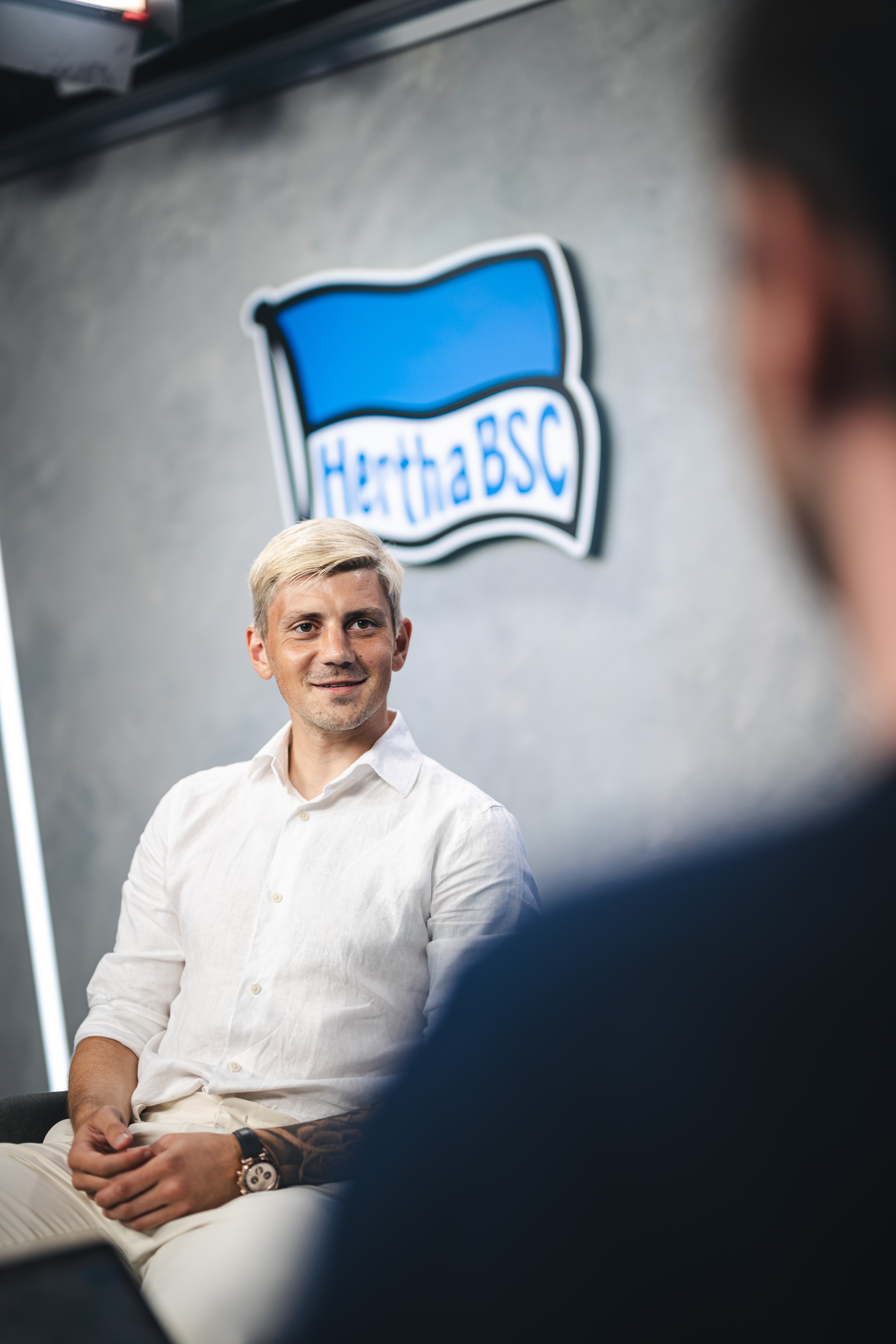 Dawid Kowancki im Gespräch.