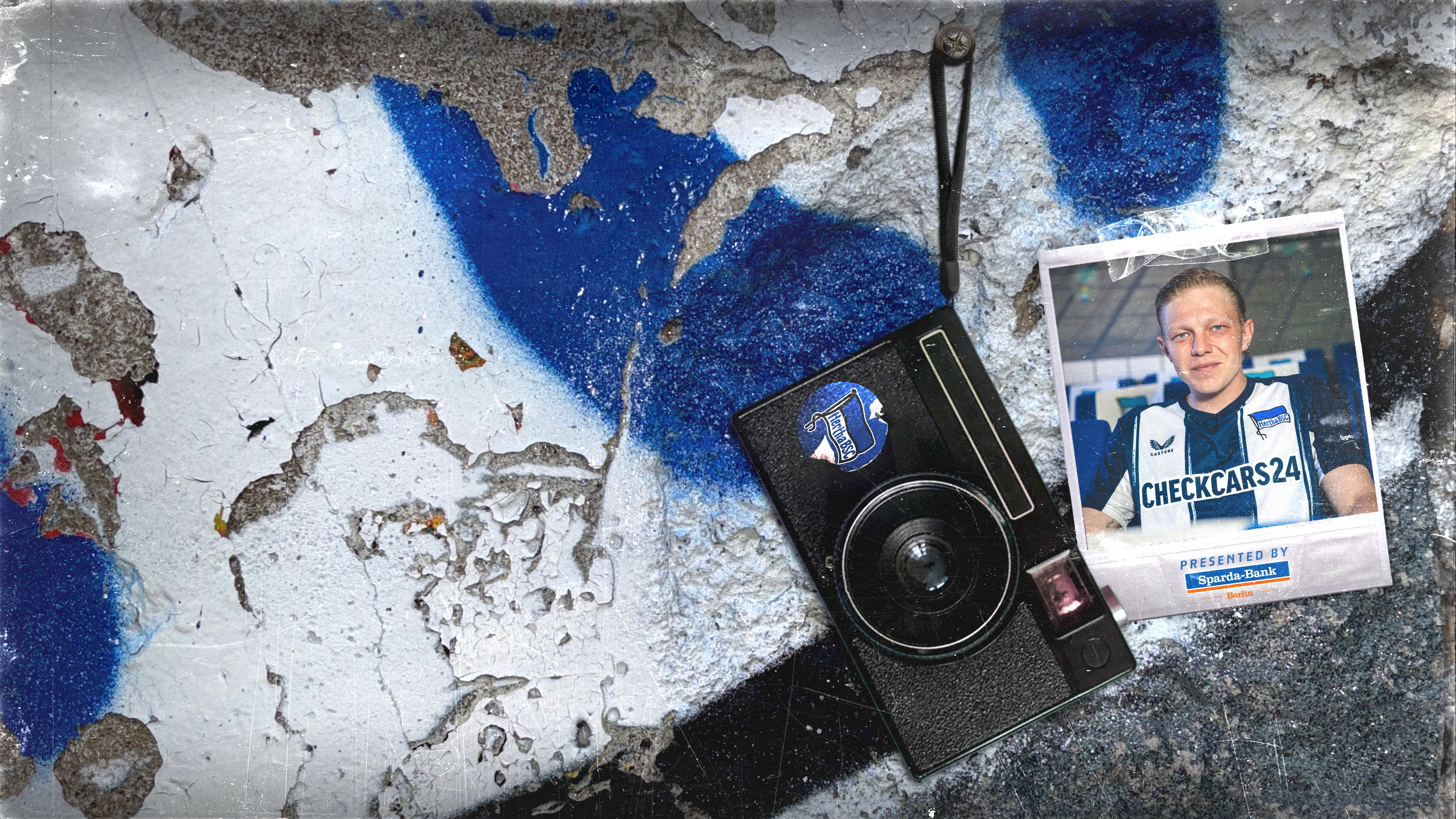 Grafik mit einem Polaroid-Bild von Leo Kunz.