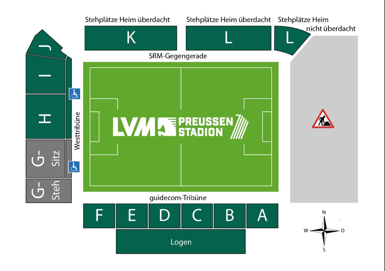 Der Stadionplan in Münster.