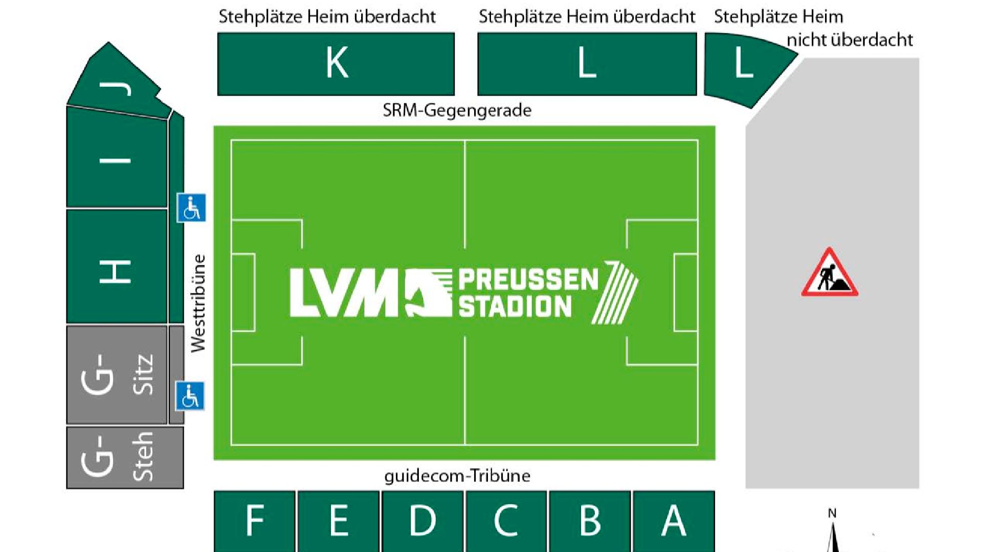 Der Stadionplan in Münster.