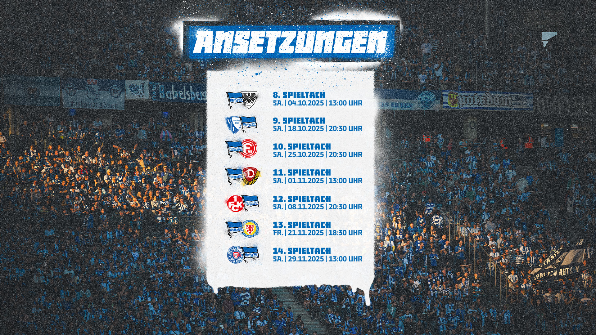 Die DFL-Ansetzungen im September grafisch aufbereitet.