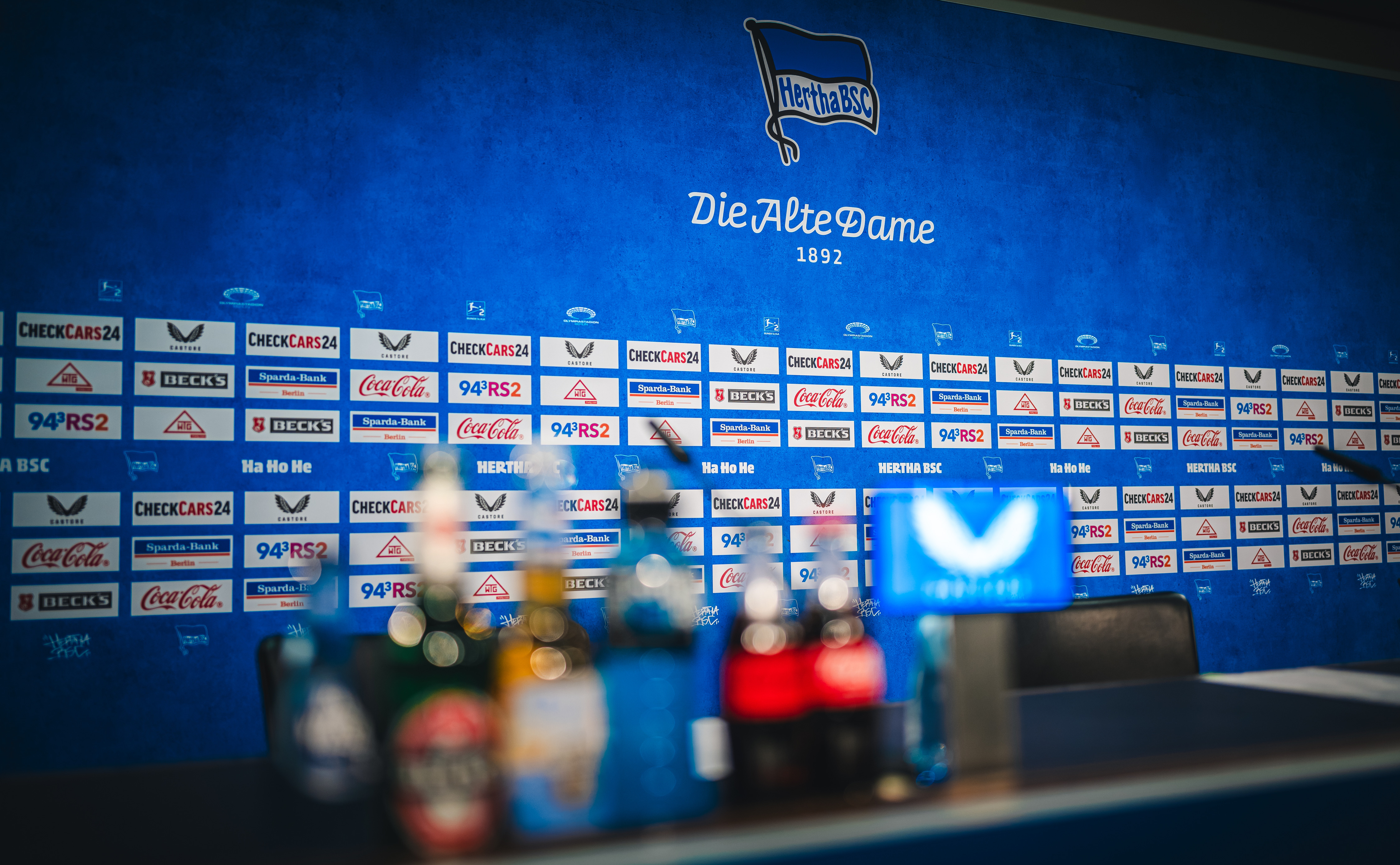 Das Setting im PK-Raum des Olympiastadions.
