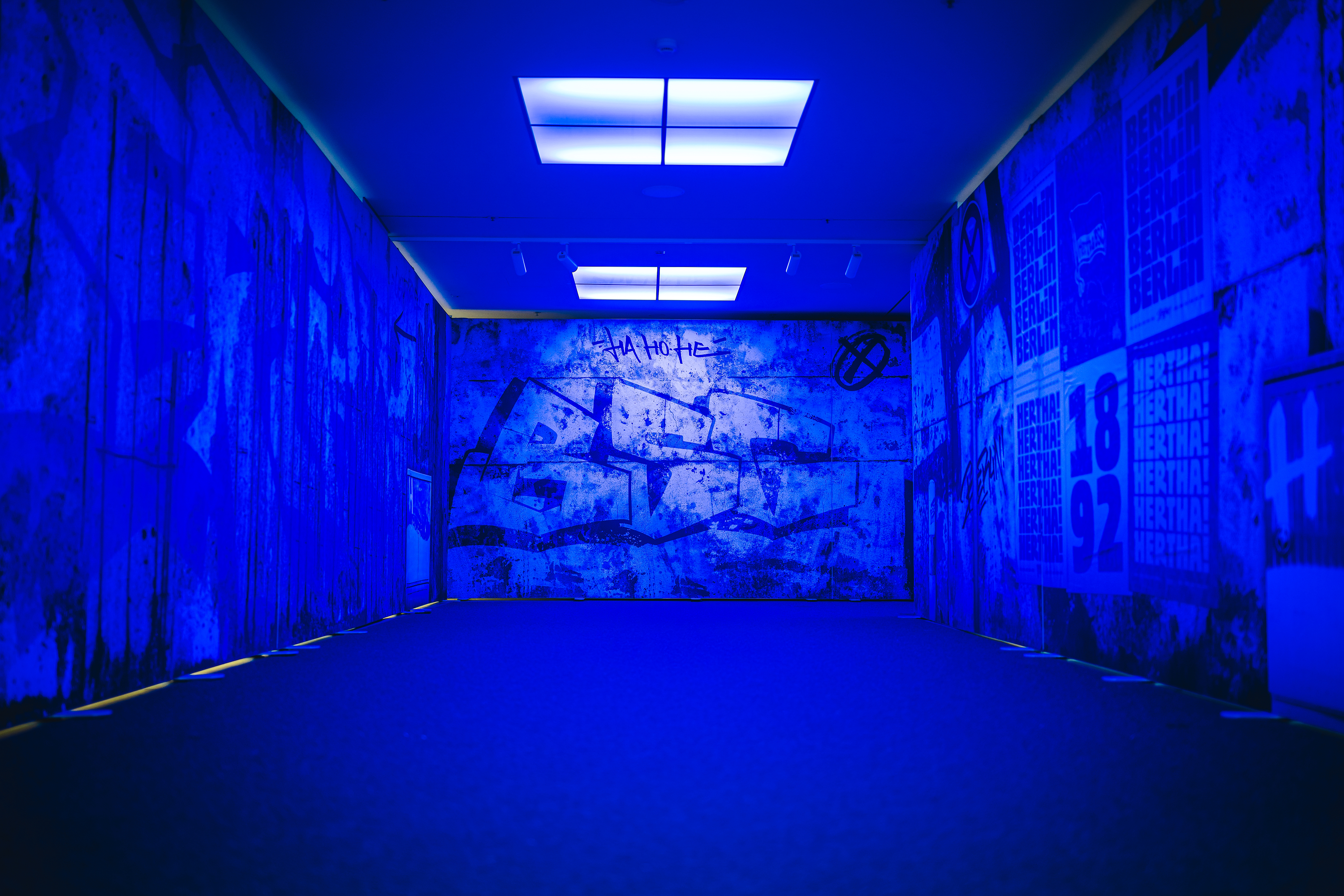 Der Spielertunnel im Berliner Olympiastadion.