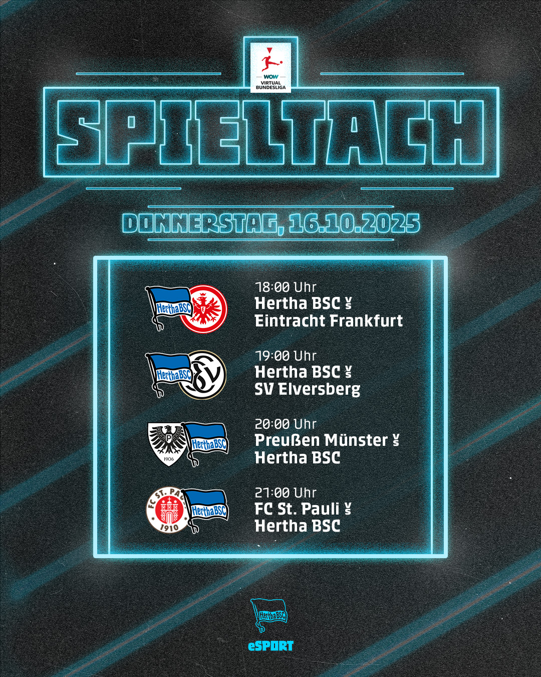 Die Auftaktpaarungen unserer eSportler in der VBL 2025/26.