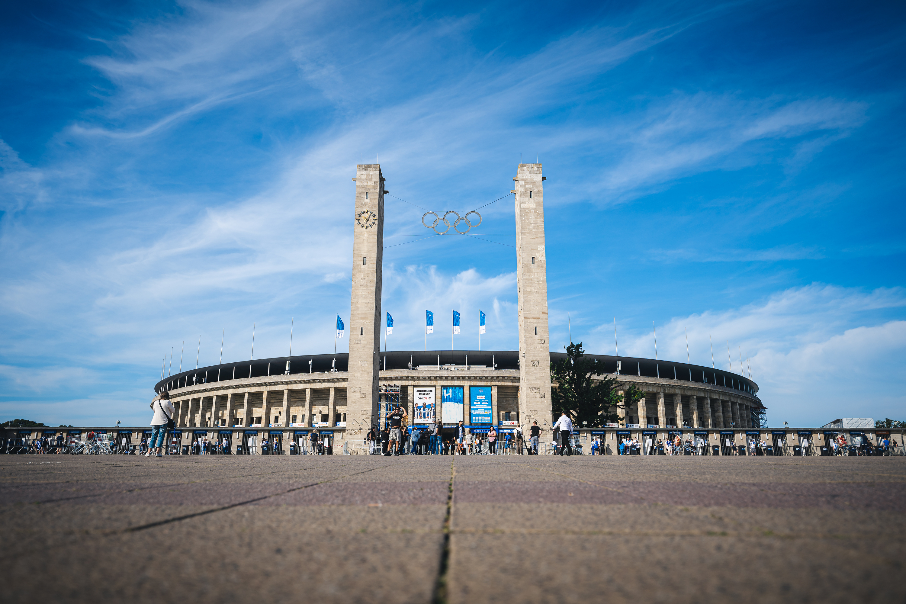 Das Olympiastadion vor dem Heimspiel gegen Paderborn.