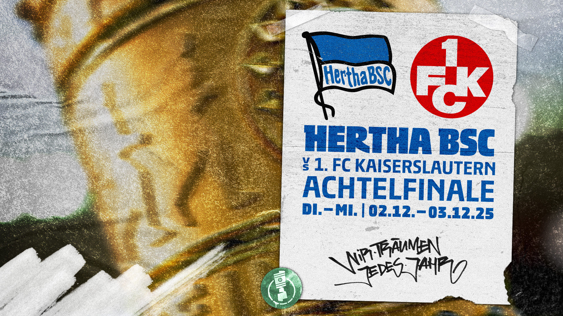 Die Grafik zur Auslosung des Achtelfinales im DFB-Pokal.