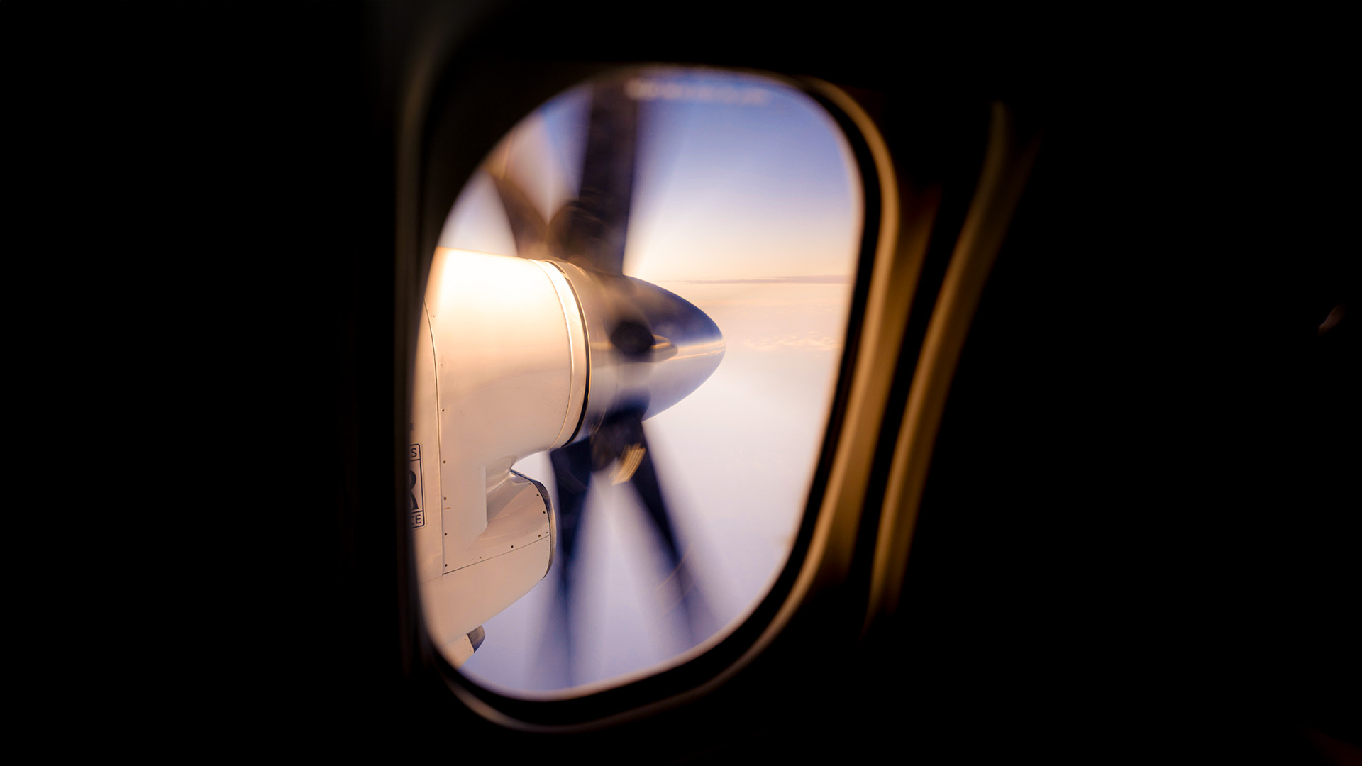 Blick aus einem Flugzeug.