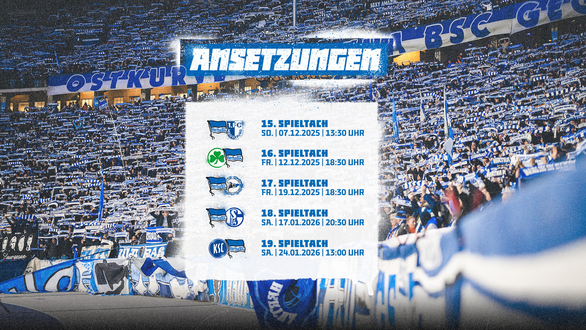 Die Ansetzungen in der Grafik.