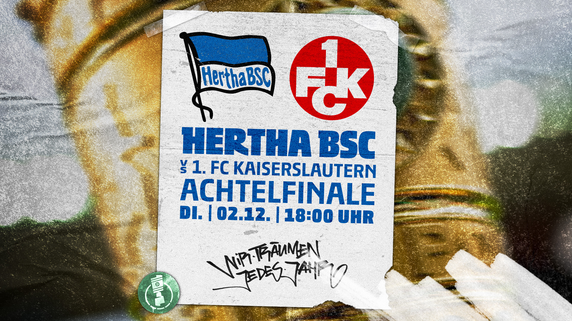 Die Grafik zur Ansetzung für das Achtelfinale im DFB-Pokal.