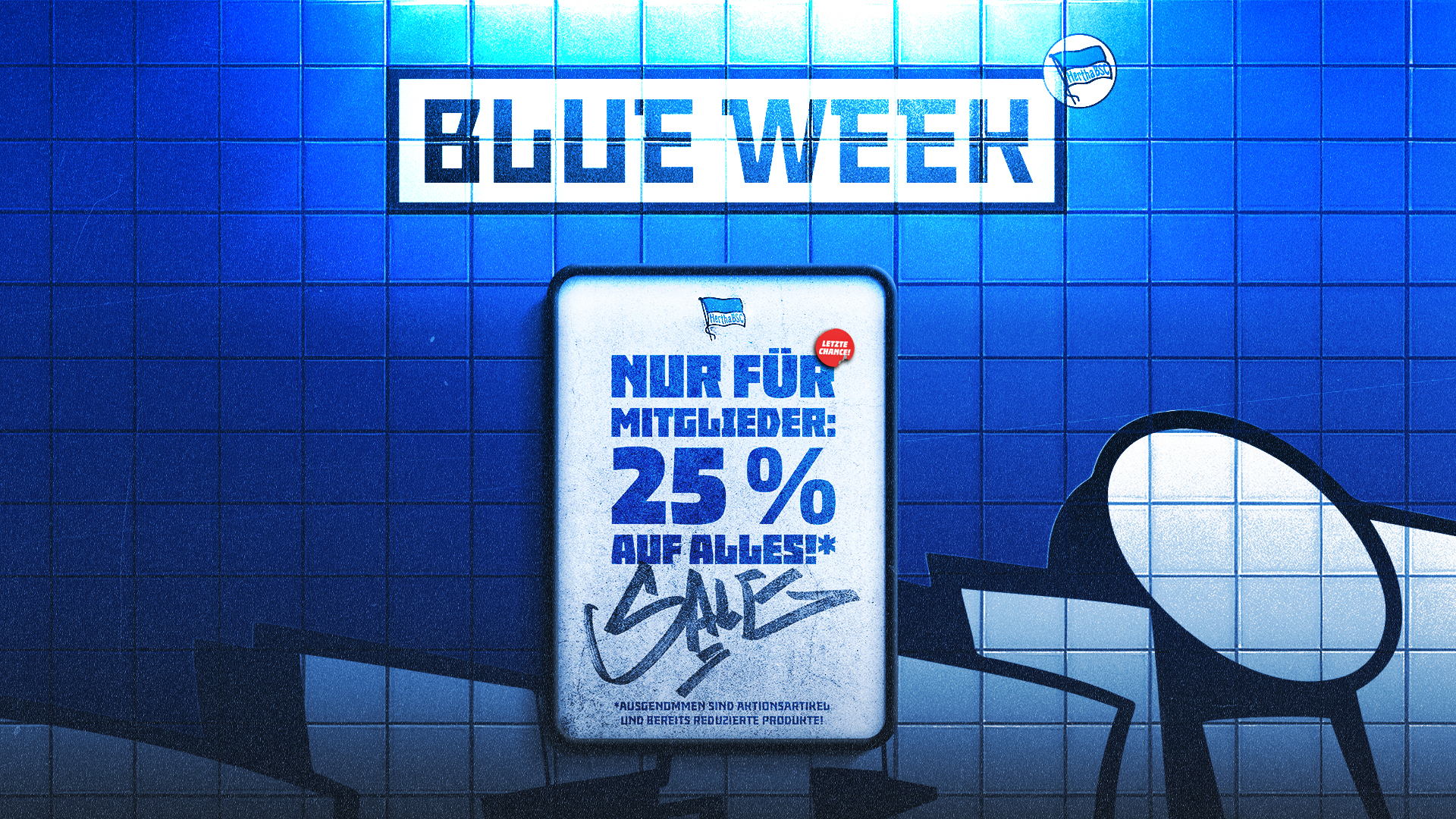 Die Grafik für den Blue Week Deal am Montag.