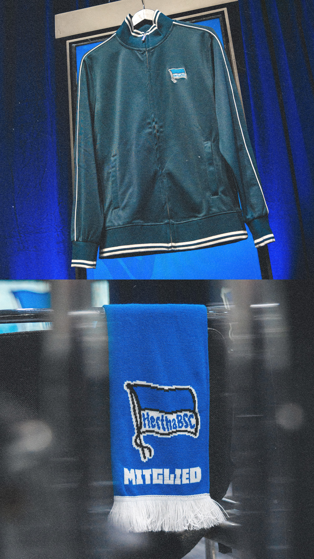 Die Jacke und der Schal für Mitglieder.