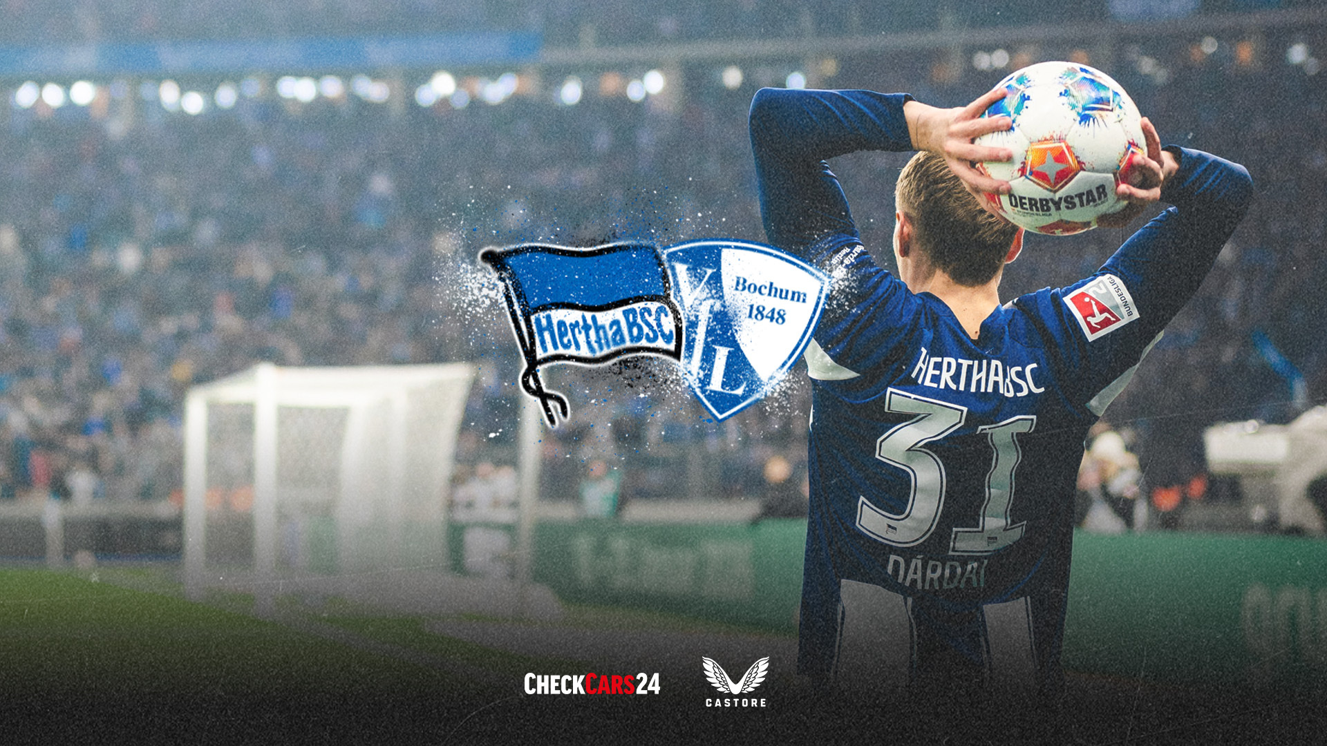 Márton Dárdai wirft im Olympiastadion ein.