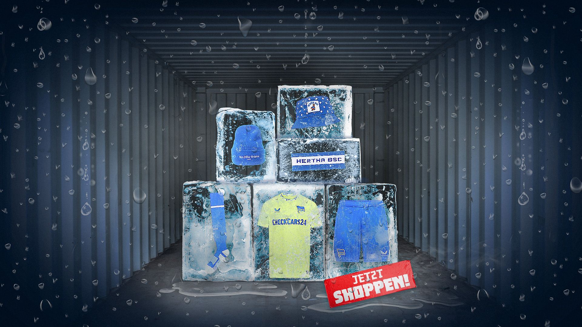 Die Grafik zum blau-weißen Wintersale.