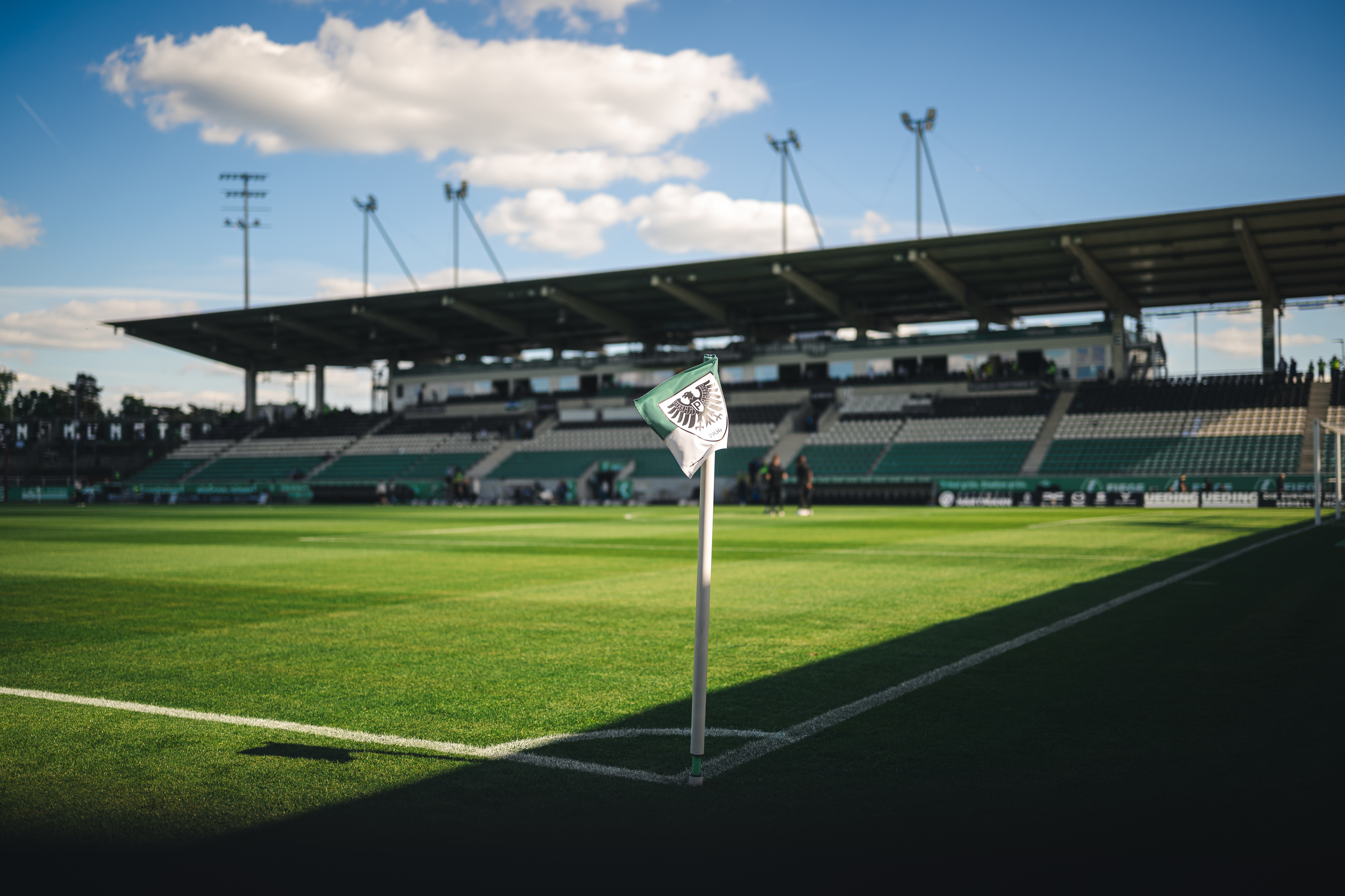 Die Eckfahne von Preußen Münster.