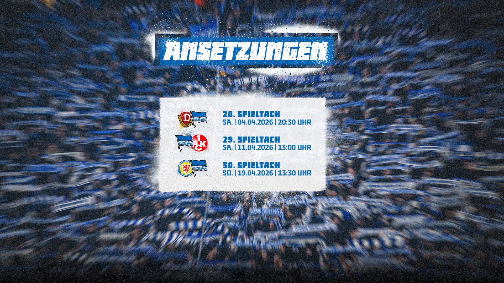 Die Ansetzungen der Spieltage 28 bis 30 in einer Grafik.