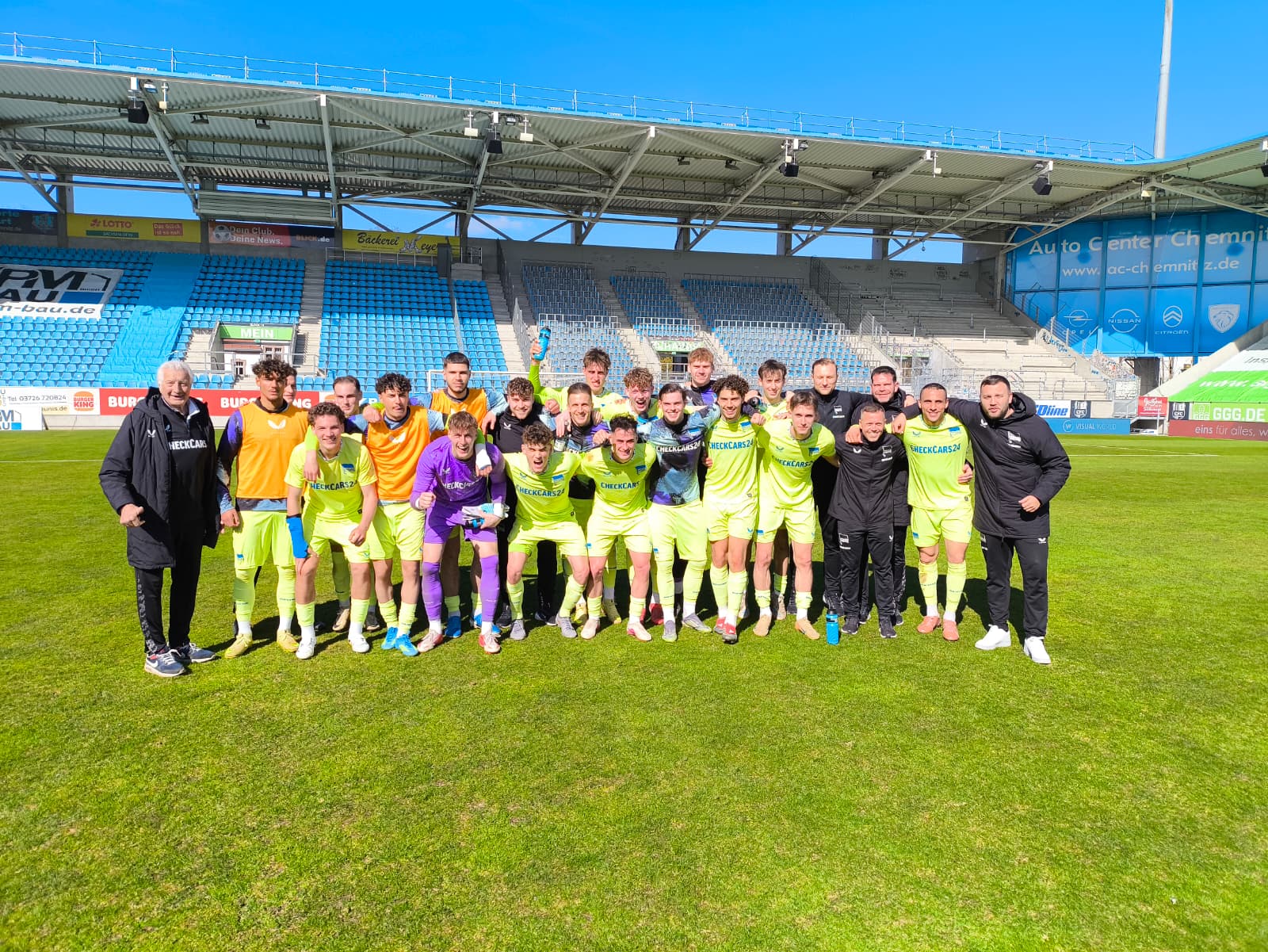 Die U23 in Chemnitz.