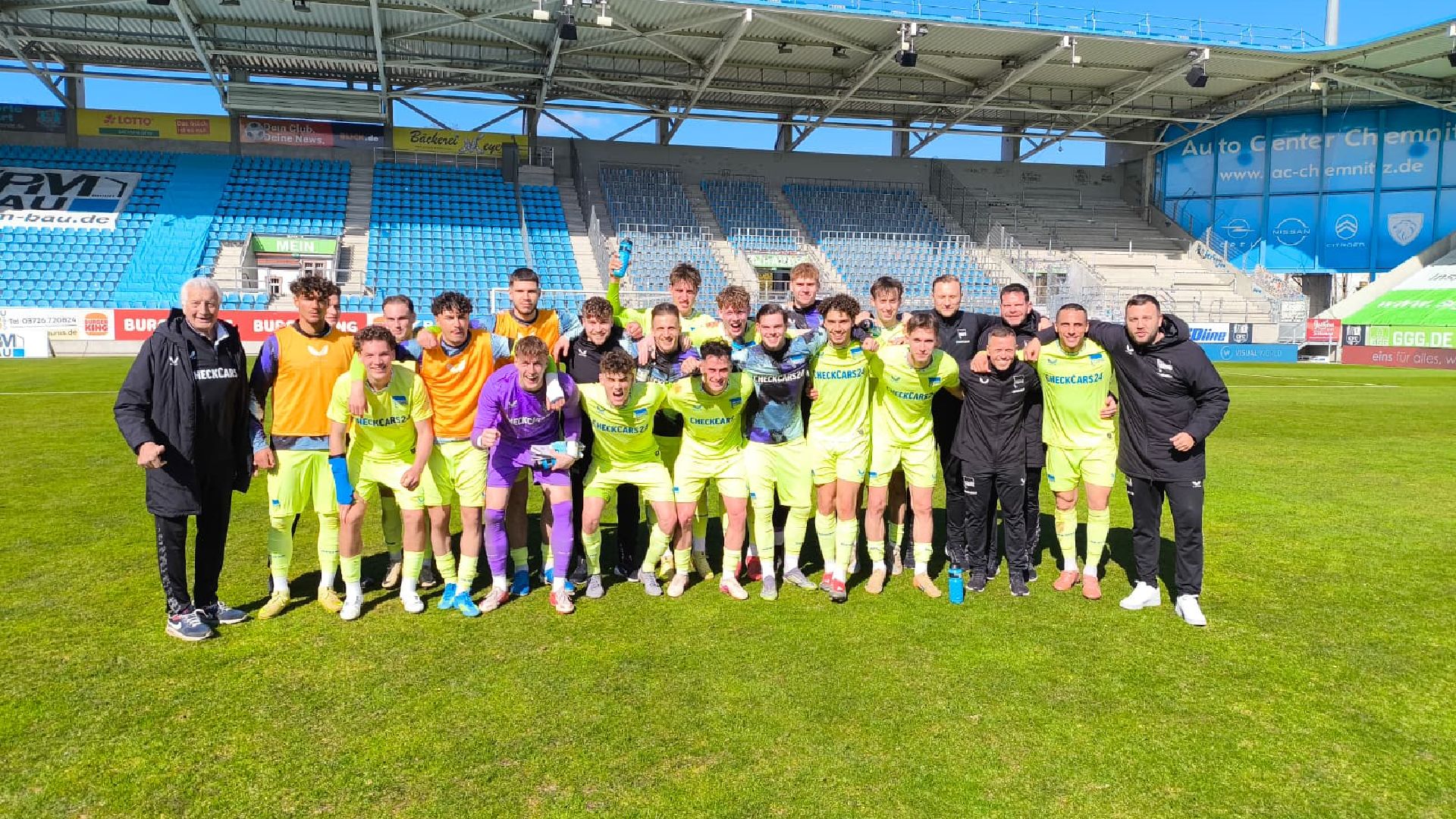 Die U23 in Chemnitz.