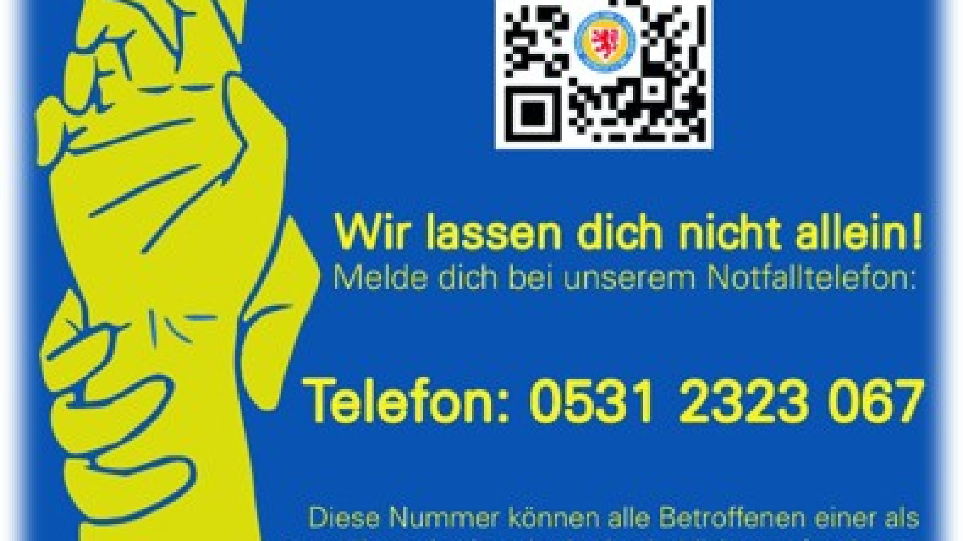 Der Flyer inklusive QR-Code zum Schutzkonzept im Eintracht-Stadion.
