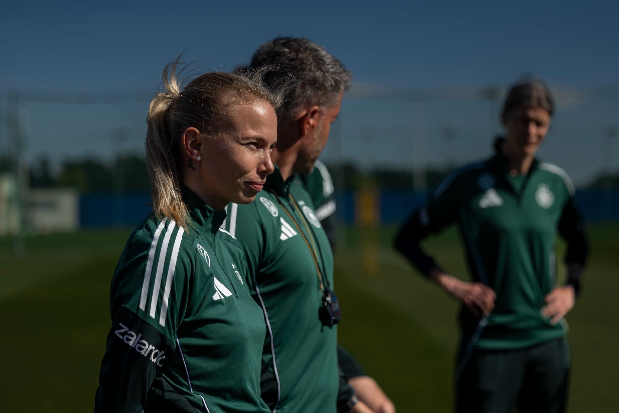 Sarah Kollek während der Hospitation beim DFB-Nachwuchs.