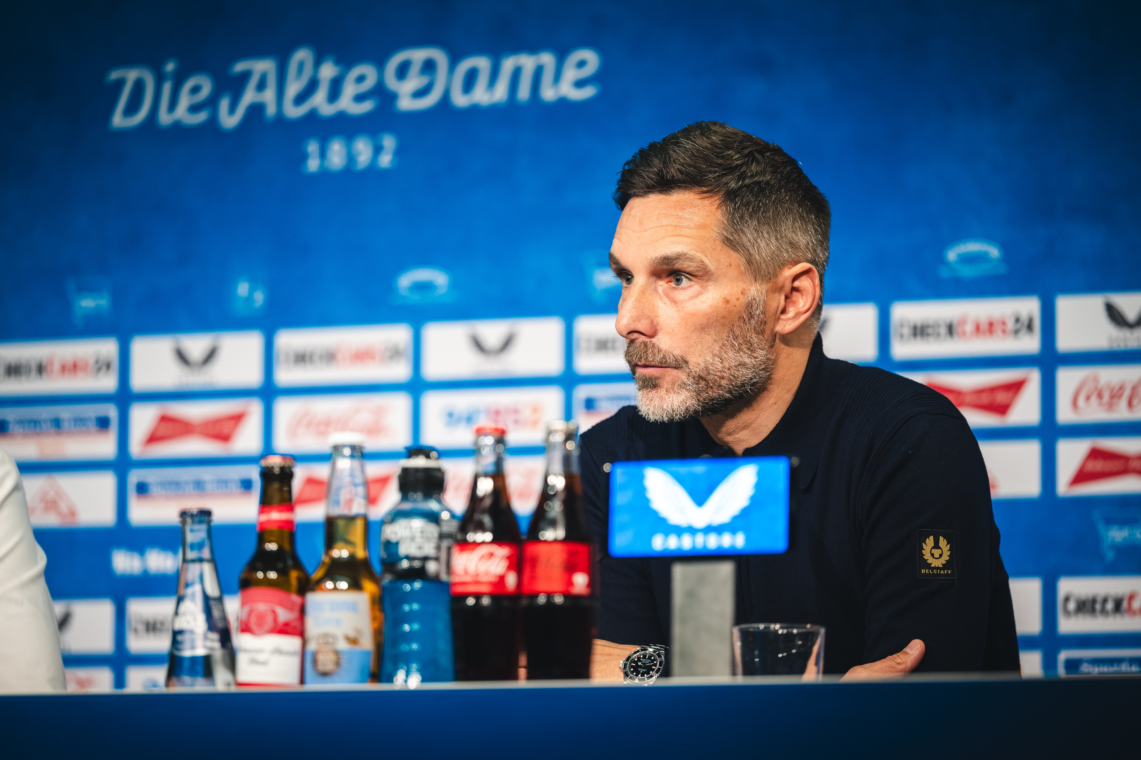 Stefan Leitl im Medienraum des Olympiastadions.