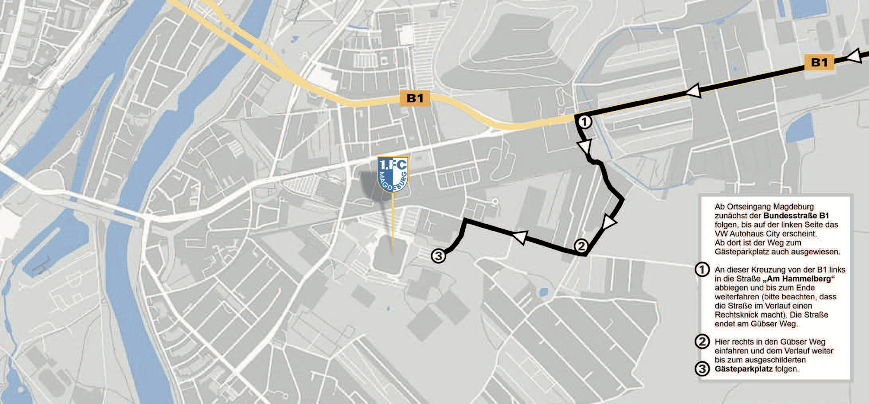 Anfahrt zum Stadion.