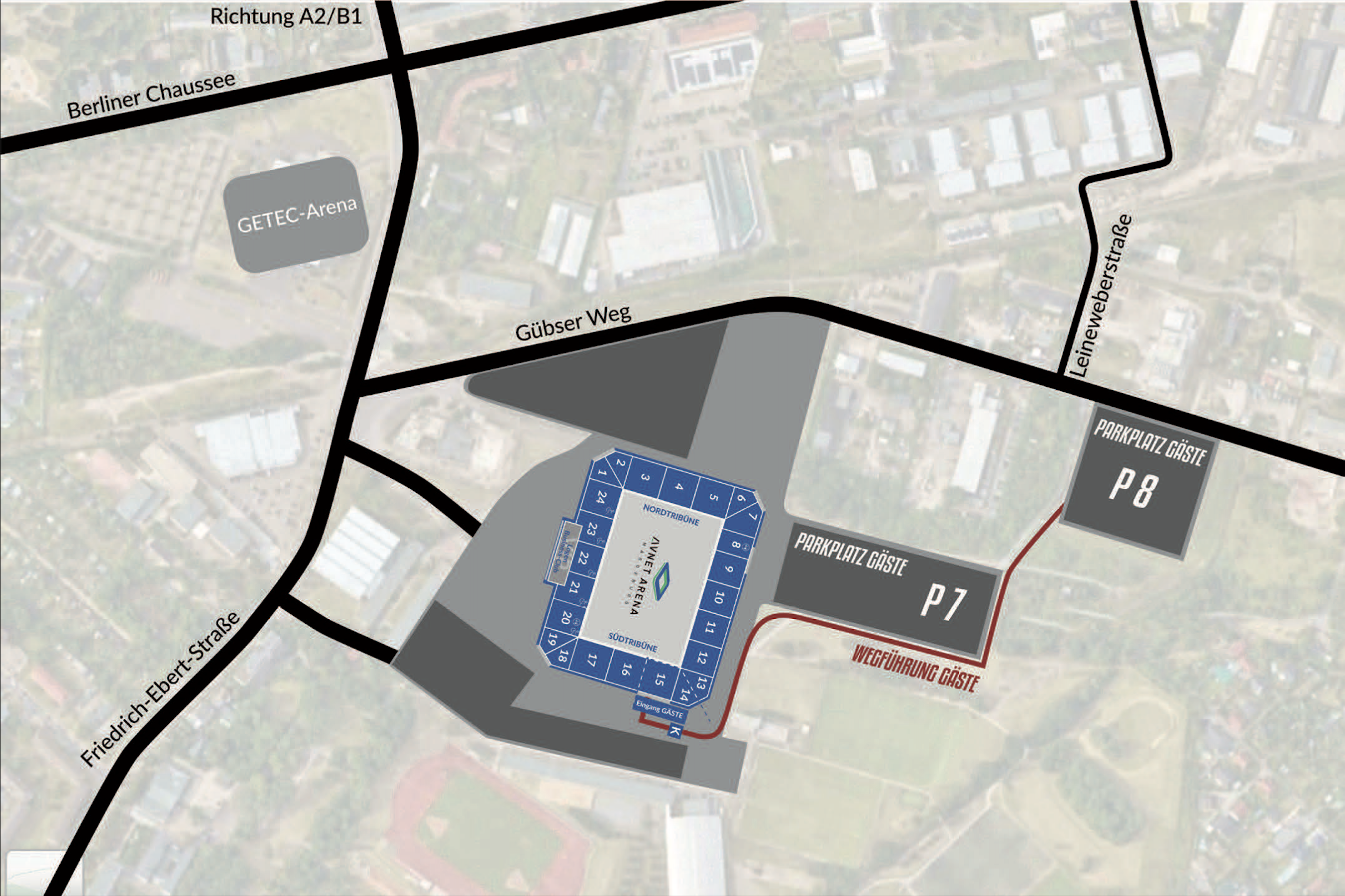 Informationen zum Gästeparkplatz.