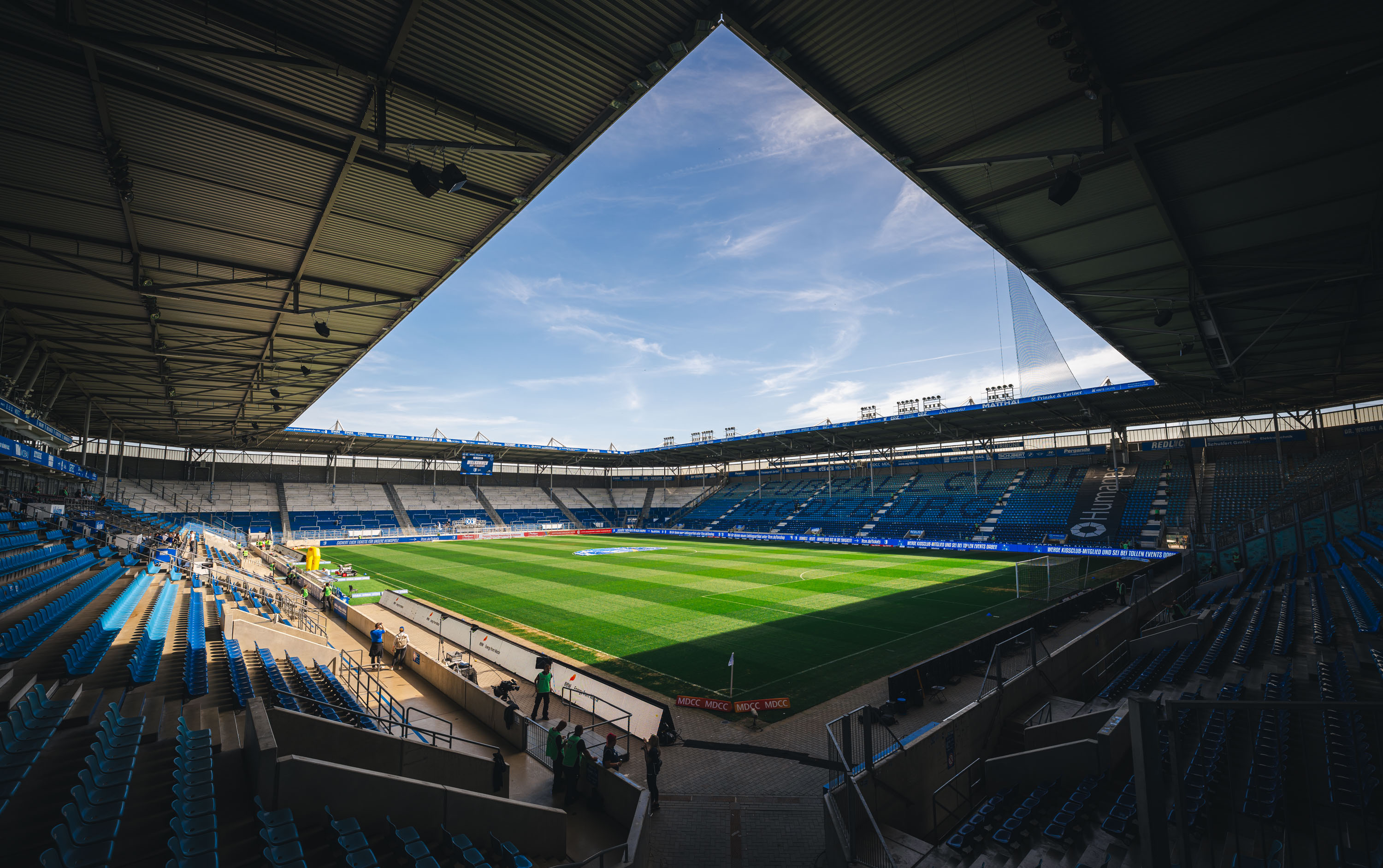 Das leere Magdeburger Stadion.