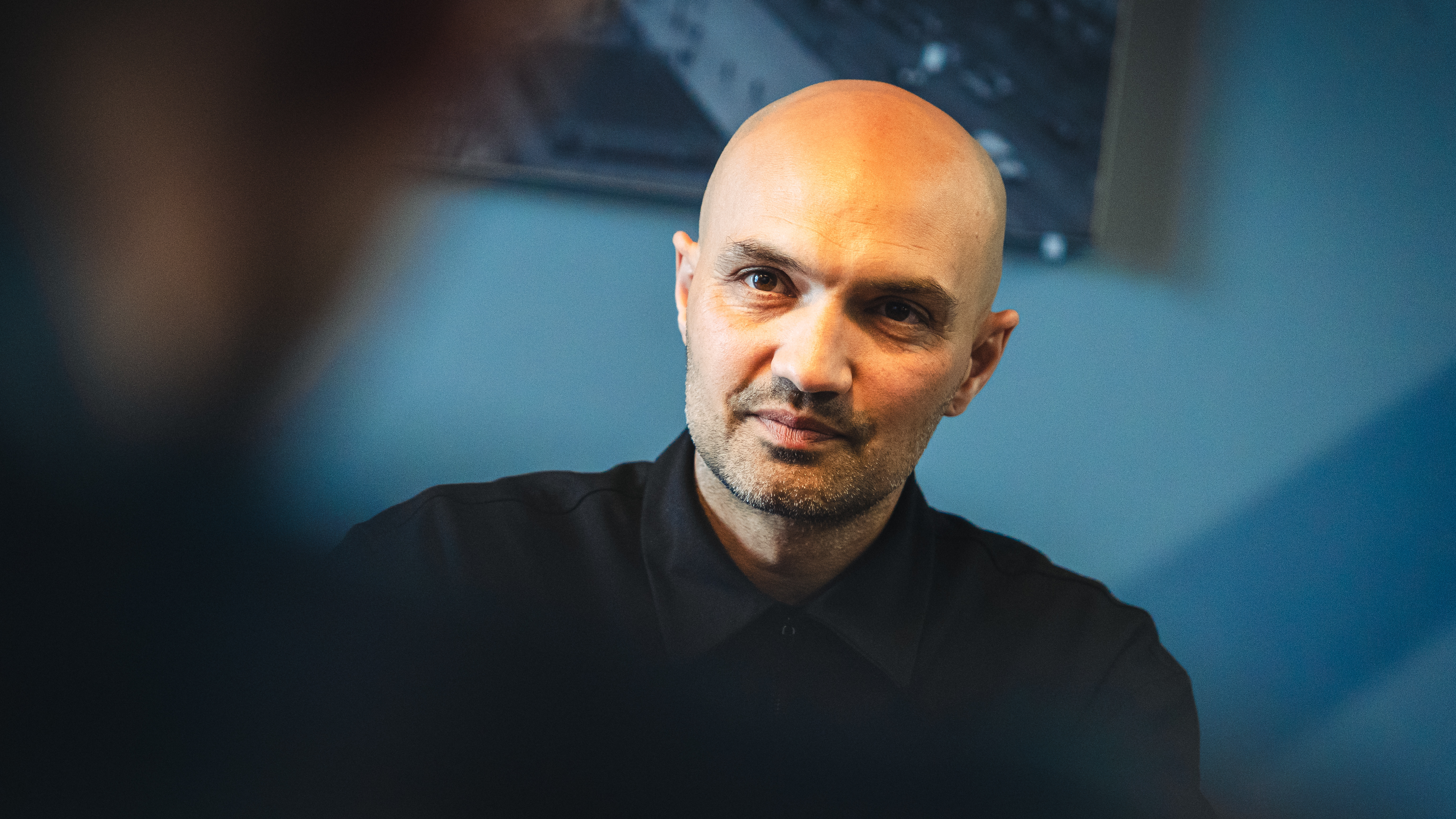 Sofian Chahed im Interview in der Hertha-Geschäftsstelle.