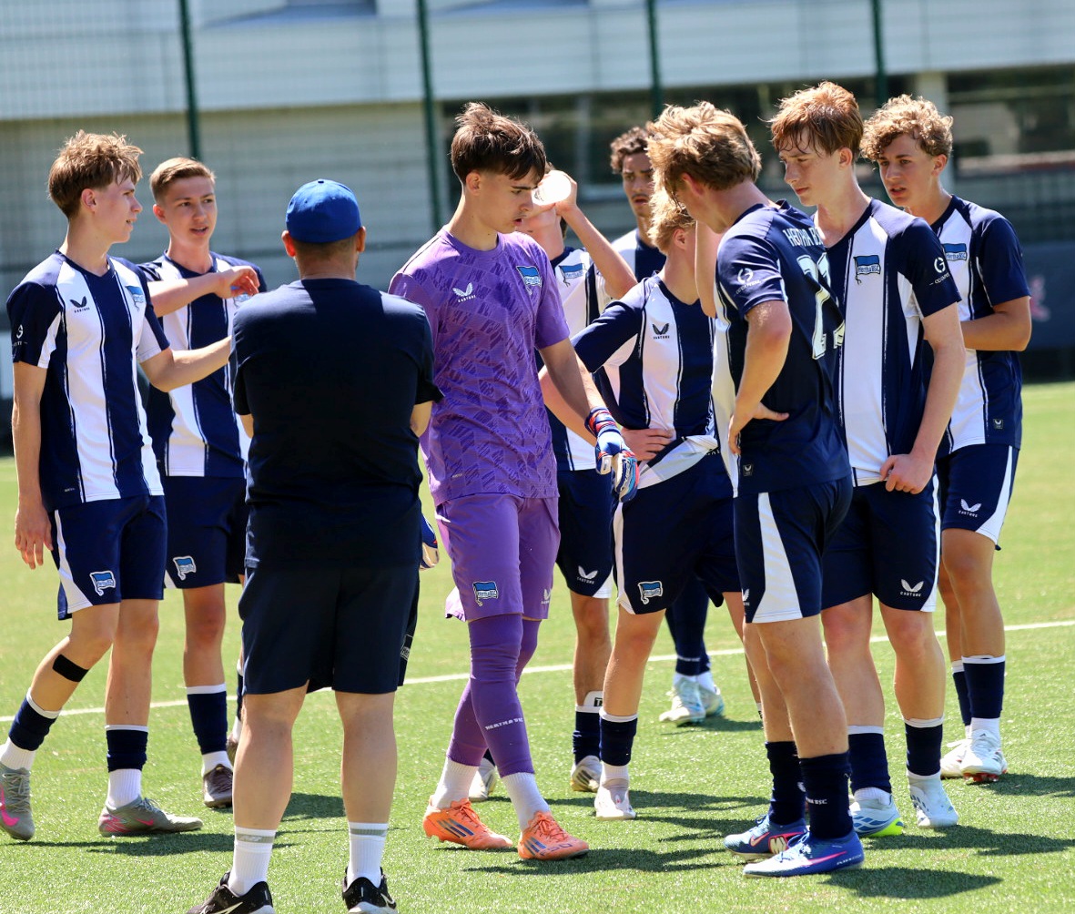Die U16 beim Spiel gegen Leipzig.