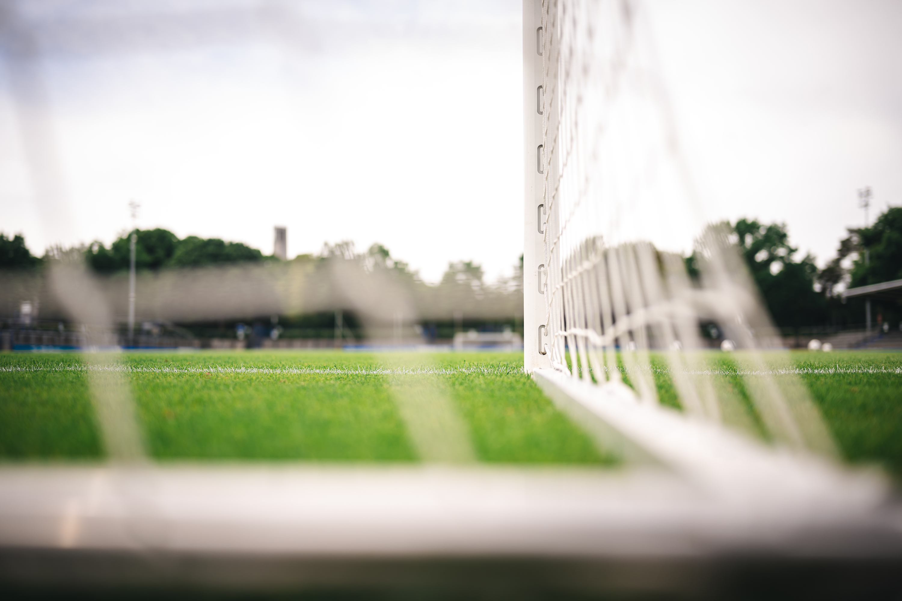Ein Tornetz im Amateurstadion.