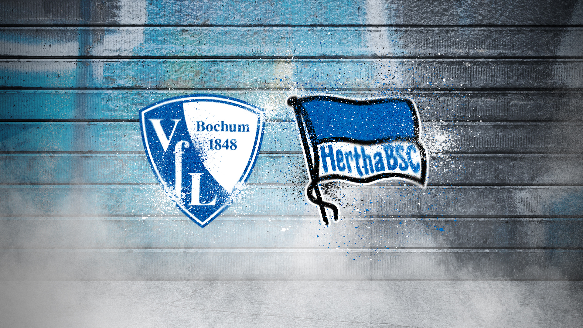 Die Wappen des VfL Bochum und von Hertha BSC.