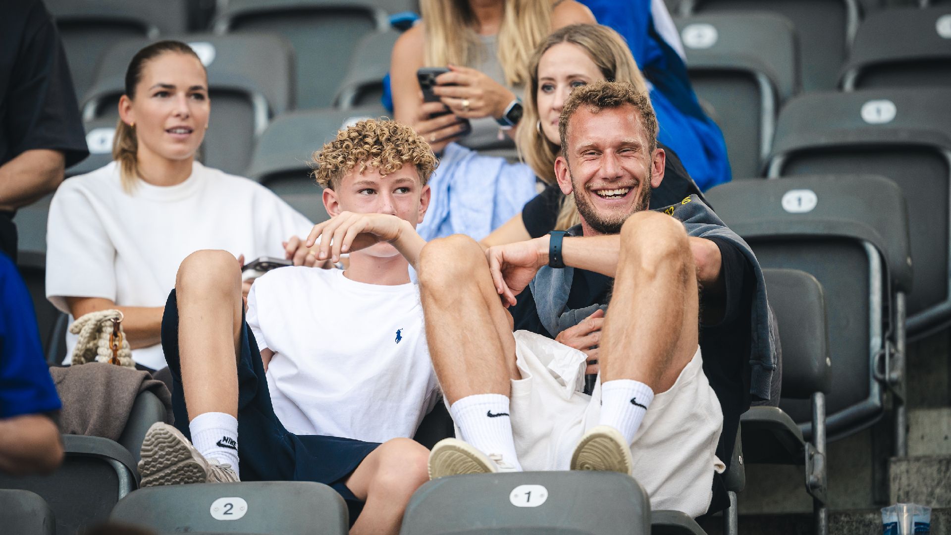 Fabian Lustenberger zu Besuch im Olympiastadion.