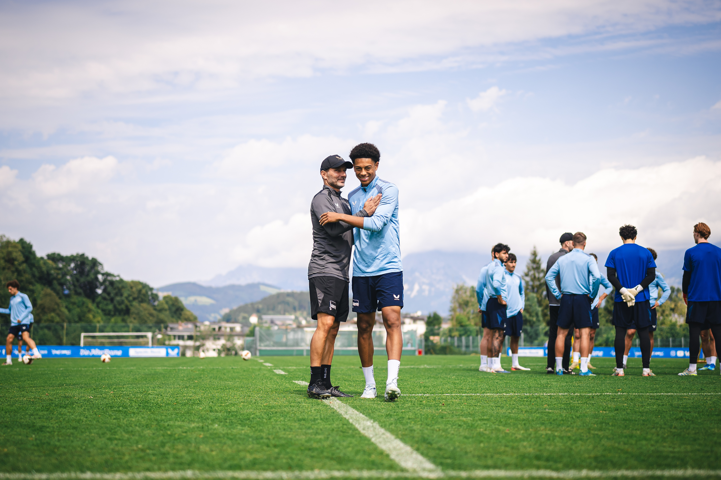 Stefan Leitl und Jerome Diallo im Trainingslager in Kitzbühel.