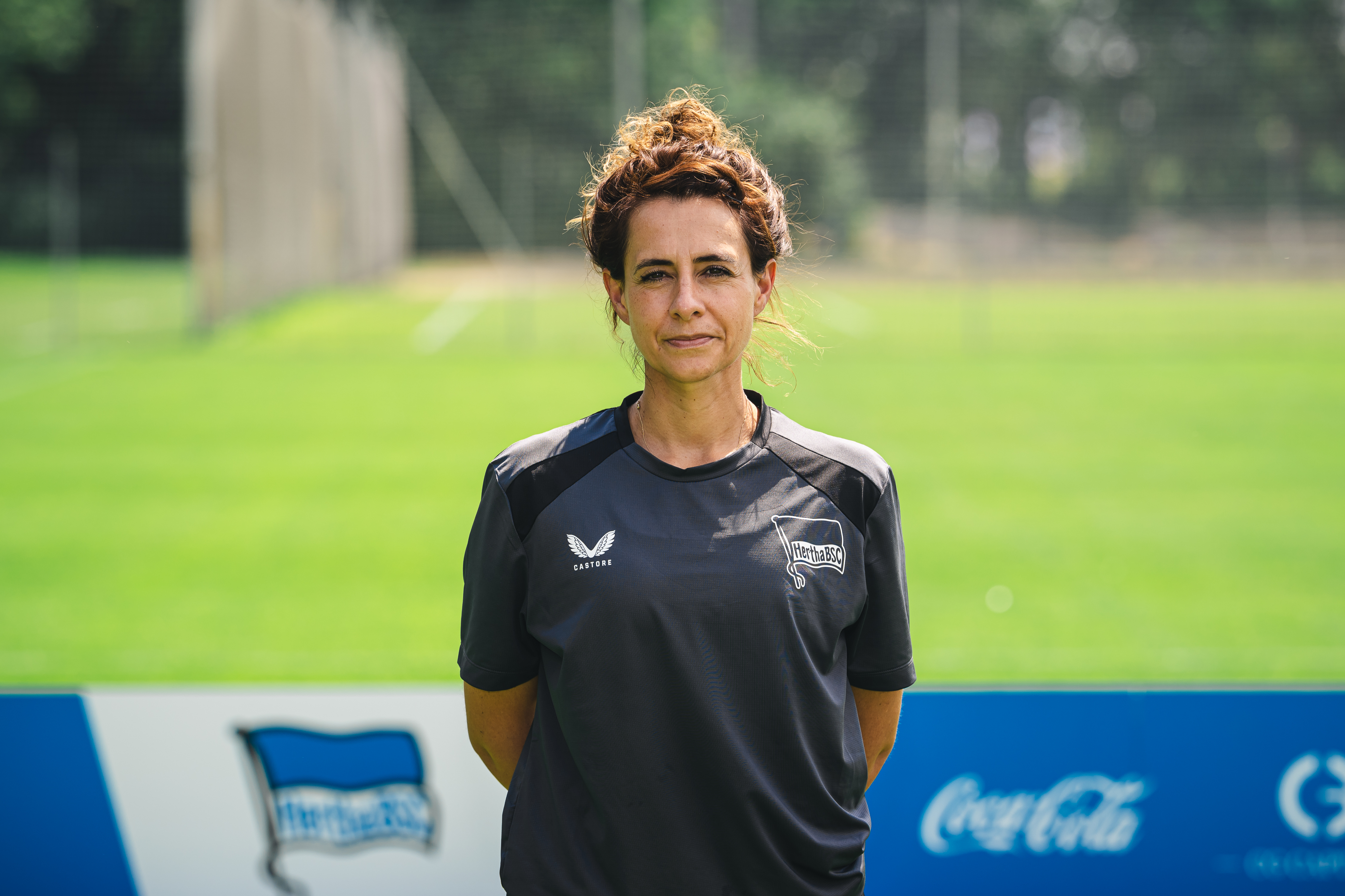 Anne Kaube auf dem Trainingsplatz.