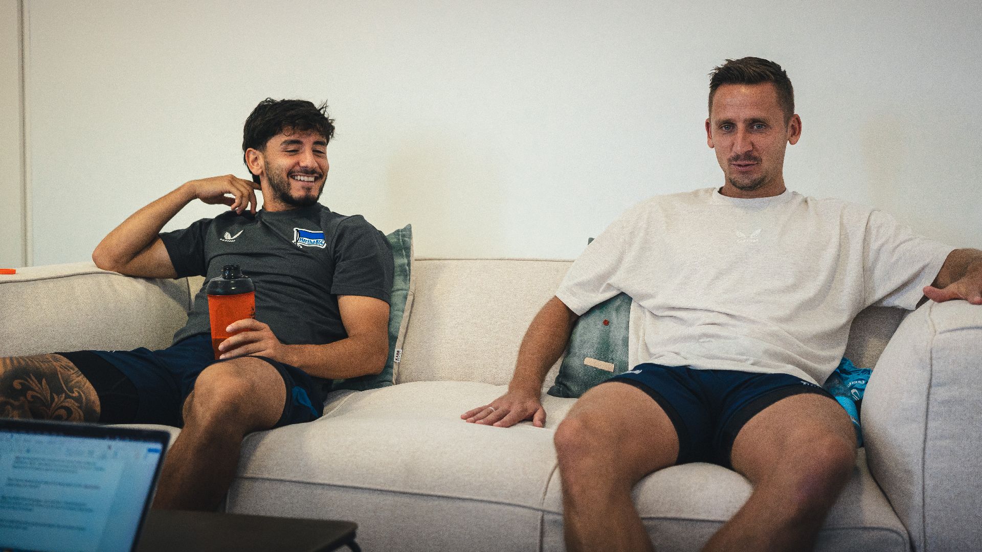 Kevin Sessa und Paul Seguin beim Interview.