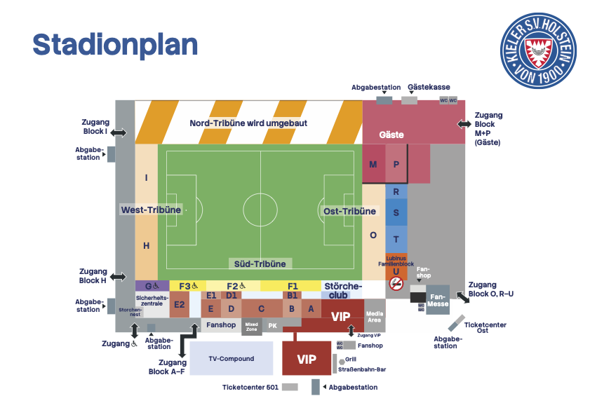 Plan des Holstein-Stadions