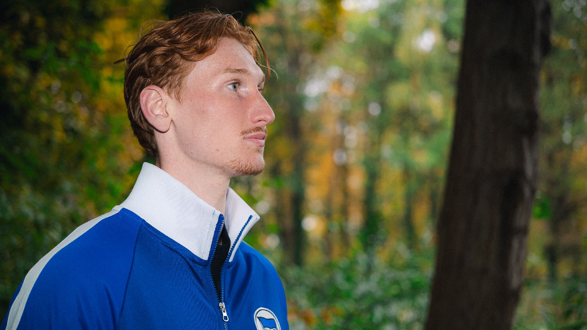 Konstantin Heide blickt in den Wald.
