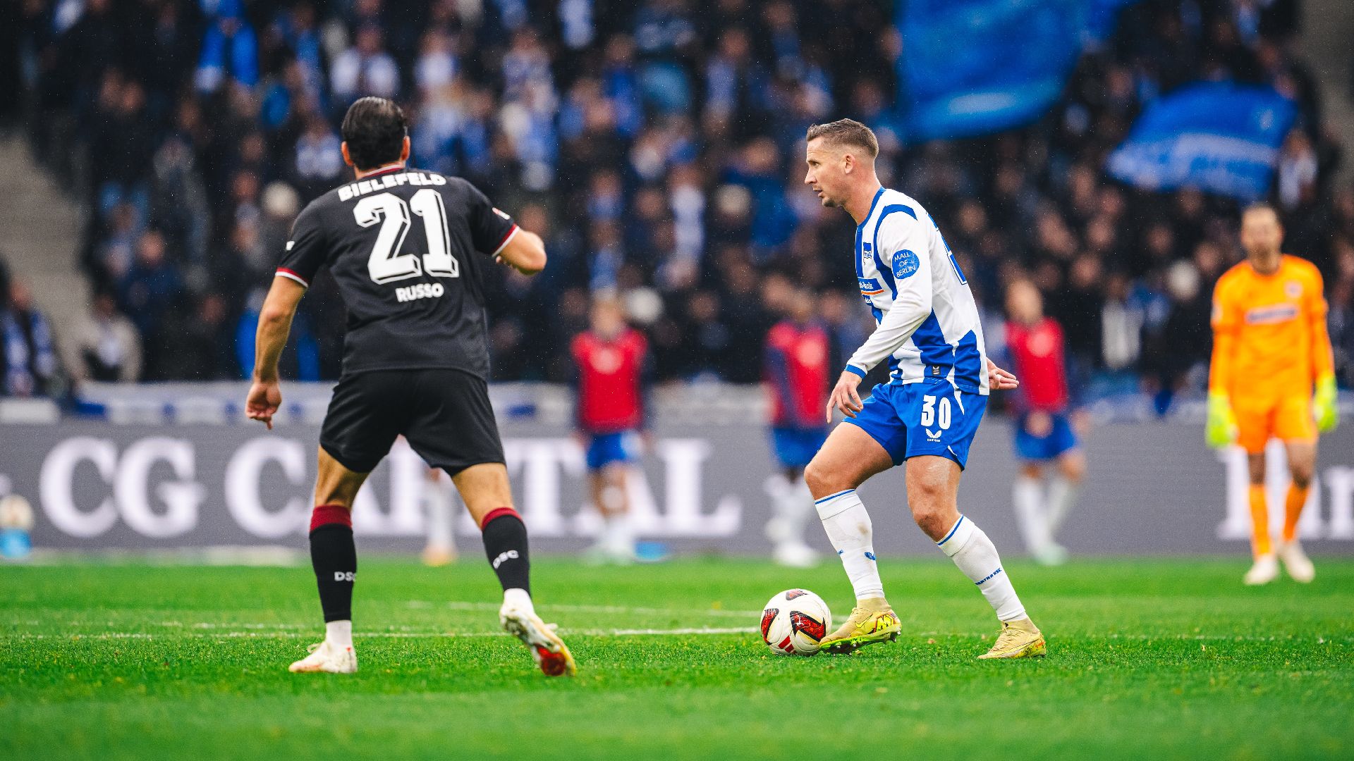 Paul Seguin im Spiel gegen Arminia Bielefeld.