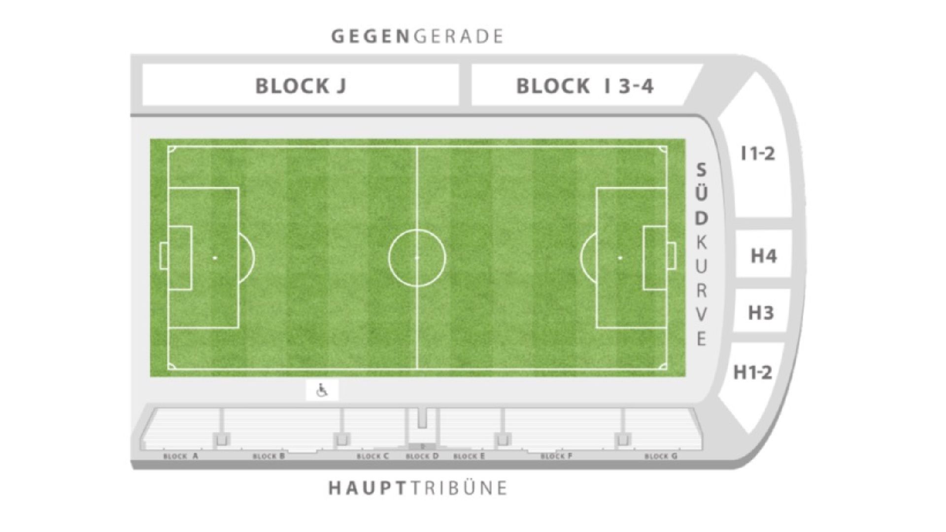 Stadionplan vom Marschwegstadion in Oldenburg