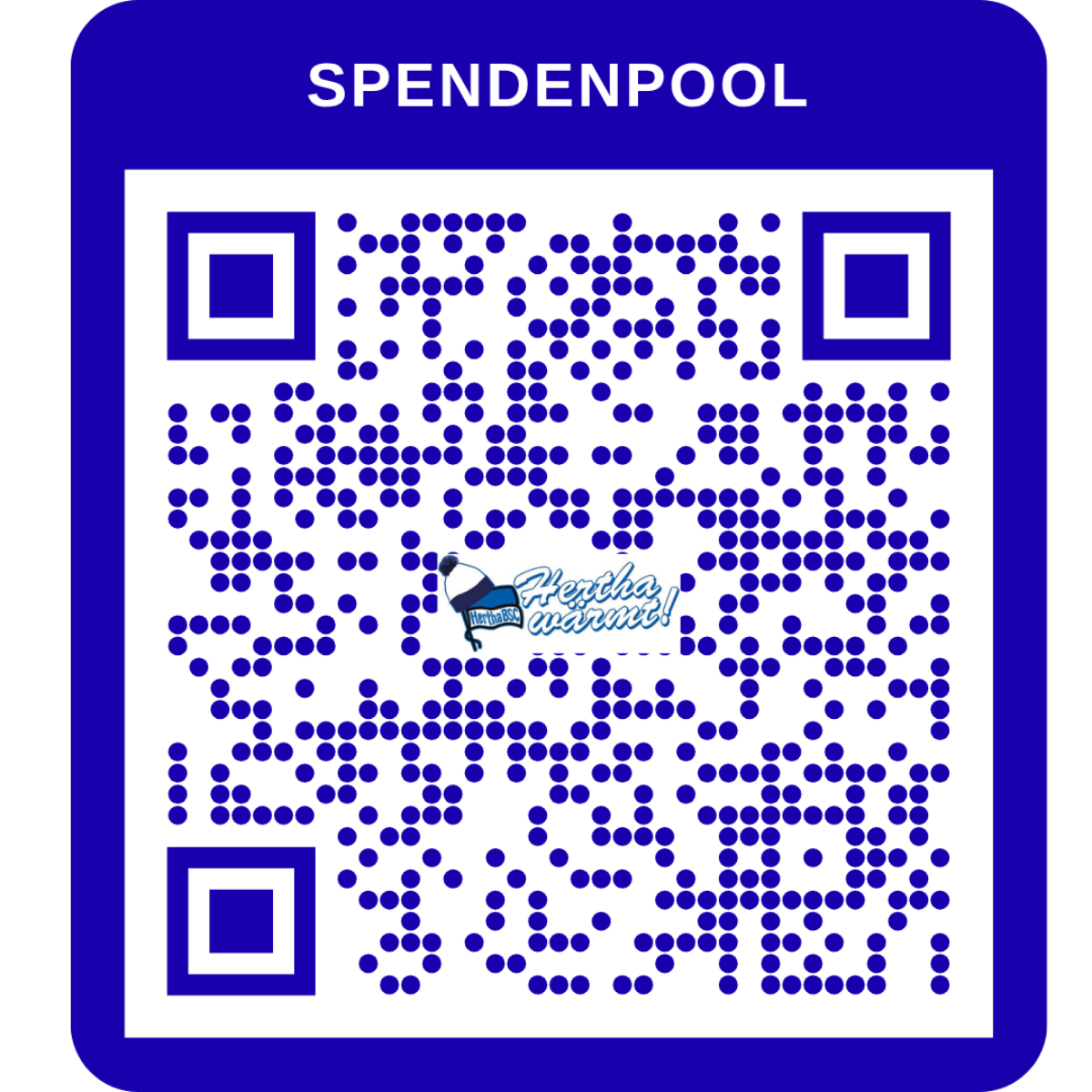 Der QR-Code zu Hertha wärmt.